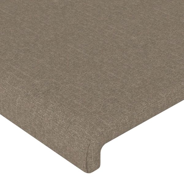 vidaXL T&ecirc;tes de lit 2 pcs Taupe 72x5x78/88 cm Tissu