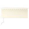 vidaXL Auvent automatique store capteur de vent et LED 3x2,5 m Cr&egrave;me