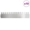 vidaXL Bordures de pelouse 10 pcs Argent 103 x 0,05 x 22 cm