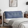 vidaXL Coussin de Dos Bleu 120 x 50 cm Tissu en velours c&ocirc;tel&eacute;