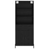 vidaXL Haut Armoire Ch&ecirc;ne noir 69,5 x 34 x 180 cm Bois d'ing&eacute;nierie