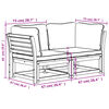 vidaXL Canapé de jardin avec coussins 2 places bois massif d'acacia