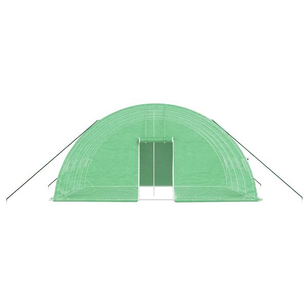 vidaXL Serre avec cadre en acier Vert 24 m² 6x4x2,85 m