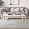 vidaXL Table basse Blanc 100x100x40 cm Bois massif de pin