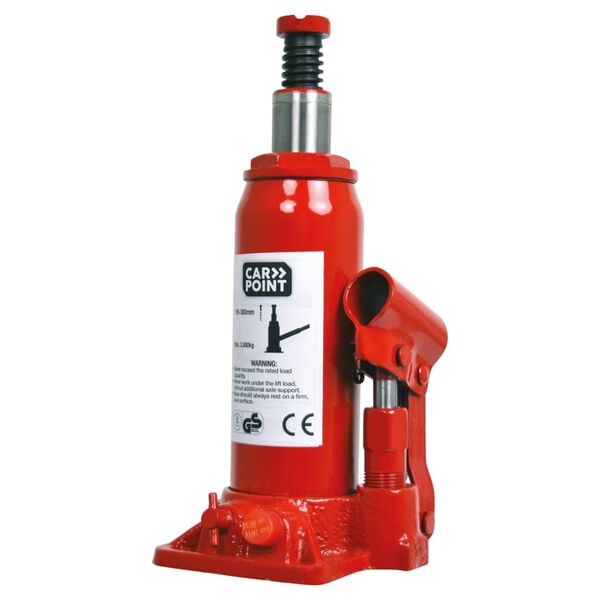 Carpoint Cric hydraulique bouteille 3000 kg Rouge