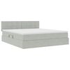 vidaXL Lit de Rangement avec matelas Gris clair 180 x 200 cm Velours