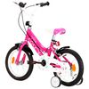 vidaXL Vélo pour enfants 14 pouces Noir et rose