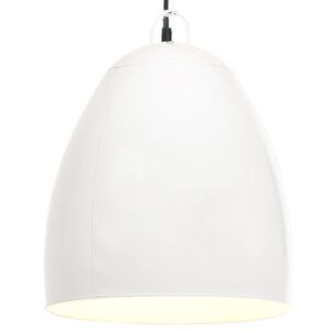 vidaXL Lampe suspendue industrielle 25 W Blanc Rond 42 cm E27