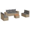 vidaXL Salon de jardin avec coussins 8 pcs beige r&eacute;sine tress&eacute;e