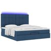 VidaXL Cadre de lit ottoman avec matelas bleu 160x200 cm tissu