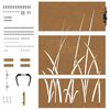 vidaXL Portail de jardin 85x125 cm acier corten conception d'herbe