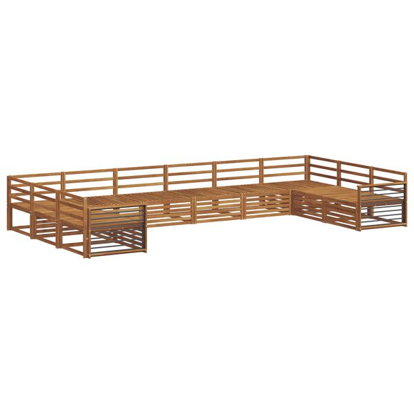 vidaXL Ensembles de canap&eacute;s 10 pcs Naturel Bois d'Acacia Massif