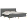 vidaXL Cadre de lit avec matelas avec t&ecirc;te de lit Polyester