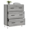 vidaXL Buffet sonoma gris 69,5x34x90 cm bois d'ing&eacute;nierie