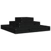 vidaXL Jardini&egrave;re Noir 80x80x27 cm Bois massif de pin