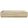 vidaXL Cadre de lit sans matelas ch&ecirc;ne sonoma 135x190 cm