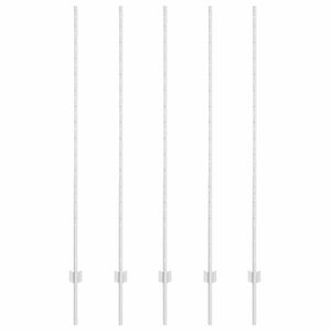 vidaXL Poteau de cl&ocirc;ture ench&acirc;ss&eacute; 5 pcs Argent&eacute; 200 cm