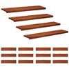 vidaXL Marches d'escalier 16 pi&egrave;ces 110 x 25 x 2 cm Marron