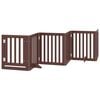 vidaXL Barri&egrave;re pour chiens avec porte 6 panneaux bois de peuplier