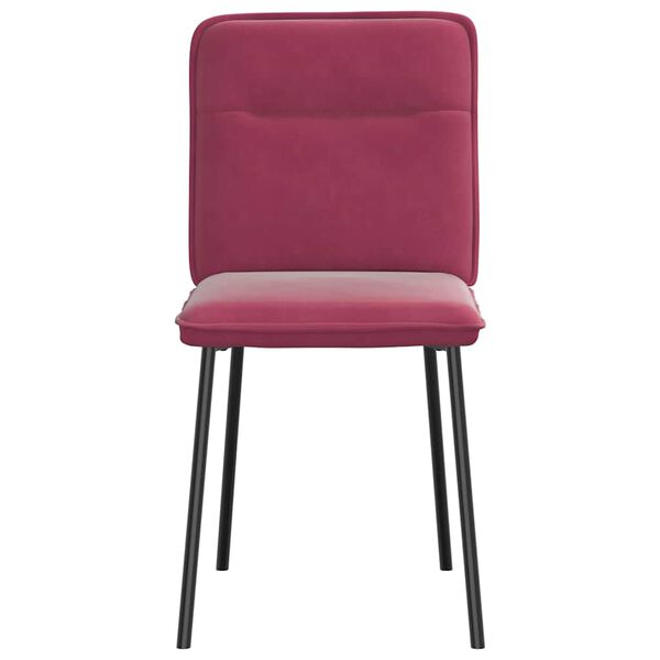 vidaXL Chaises &agrave; manger lot de 6 rouge bordeaux velours