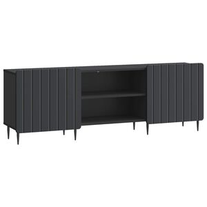 vidaXL Meuble TV Noir 150 x 31 x 52 cm Bois d'ing&eacute;nierie