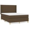 vidaXL Sommier &agrave; lattes de lit avec matelas Marron fonc&eacute; 140x200 cm