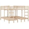 vidaXL Lit superpos&eacute; triple 200x200/80x200 cm bois de pin massif