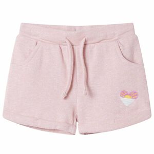 Short pour enfants avec cordon de serrage rose clair mélangé 104