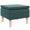 vidaXL Tabouret avec pieds en bois Vert fonc&eacute; Tissu