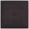 vidaXL Panneaux muraux 12 pcs Noir 30 x 30 cm Simili cuir