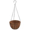 vidaXL Jardini&egrave;res suspendues 4 pcs avec doublure coco Noir &Oslash; 35x52 cm