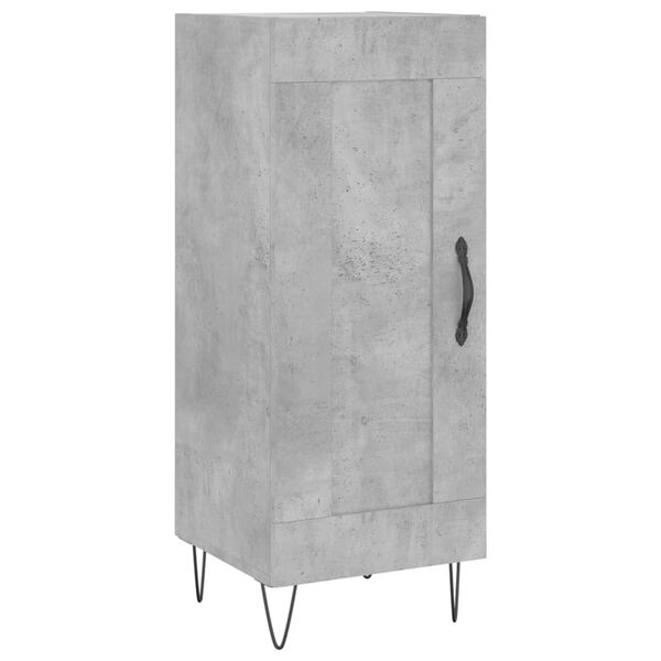 vidaXL Buffet Gris béton 34,5x34x90 cm Bois d'ingénierie
