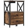 vidaXL Cabinet de chevet Ch&ecirc;ne fum&eacute; 40 x 31 x 60 cm Bois d'ing&eacute;nierie
