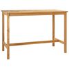vidaXL Table de bar Naturel 150 x 75 x 105 cm Bois de teck massif