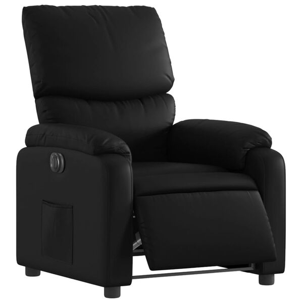 vidaXL Fauteuil inclinable &eacute;lectrique Noir Similicuir