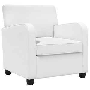 vidaXL Fauteuil Blanc Tissu
