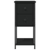 vidaXL Table de chevet noir 32x42x70 cm bois d’ingénierie