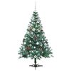 vidaXL Sapin de No&euml;l artificiel avec 150 LED Vert 150 cm PVC et Acier