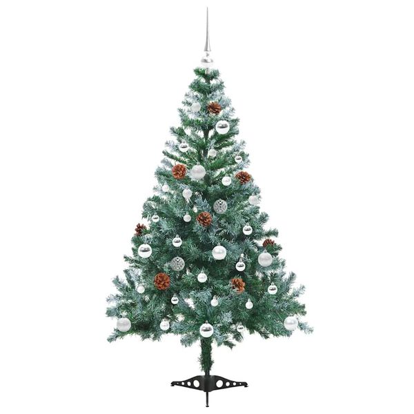 vidaXL Sapin de No&euml;l artificiel avec 150 LED Vert 150 cm PVC et Acier