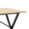 vidaXL Table à manger cadre en X 140x80x75 cm bois de pin massif acier