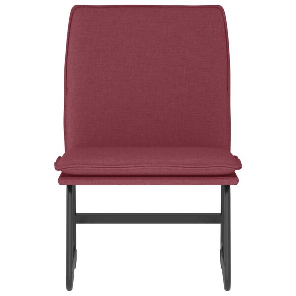 vidaXL Chaise longue Rouge bordeaux 52x75x76 cm Tissu