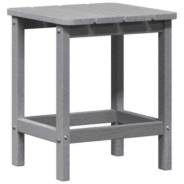 vidaXL Table d'appoint Gris clair 38 x 38 x 46 cm Poly&eacute;thyl&egrave;ne