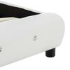 vidaXL Lit avec matelas Blanc Similicuir 140x200 cm