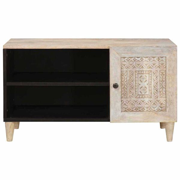 vidaXL Unites TV avec étagère Blanc 80 x 33 x 46 cm Bois d'ingénierie