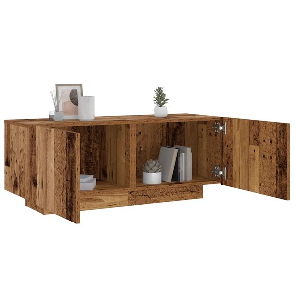 vidaXL Table de chevet vieux bois 100x35x40 cm bois d'ing&eacute;nierie