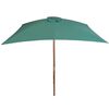 vidaXL Parasol avec poteau en bois 200 x 300 cm Vert
