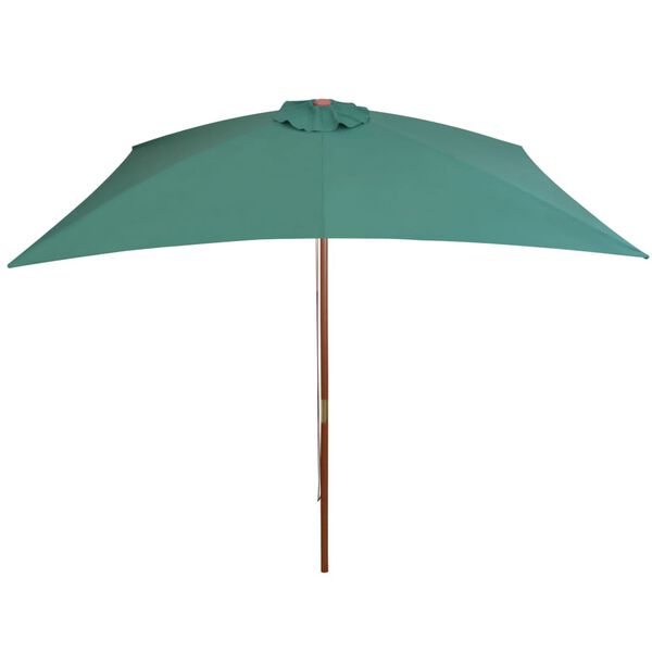vidaXL Parasol avec poteau en bois 200 x 300 cm Vert