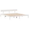 vidaXL Lit bibliothèque sans matelas blanc 180x200 cm bois pin massif
