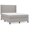 vidaXL Sommier &agrave; lattes de lit avec matelas Gris clair 140x200cm Tissu