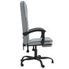 vidaXL Fauteuil inclinable de bureau Gris clair Tissu